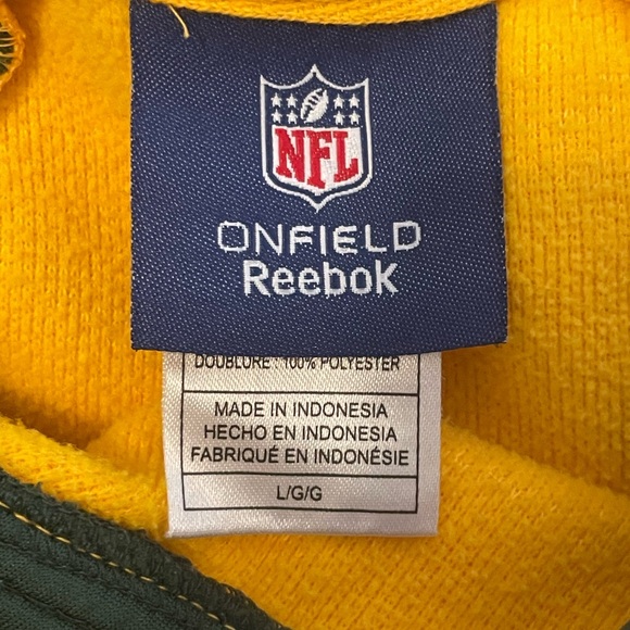 Reebok Green Bay Packers Men's Hoodie Pullover NFL On Field, Size Large, Active - Picture 6 of 6